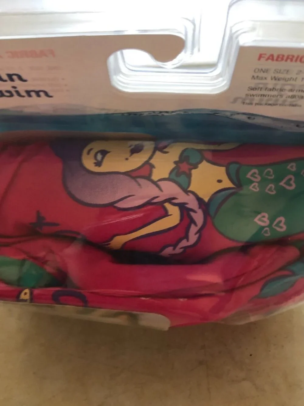 Speedo Begin to Swim Fabric Arm Bands Pink Mermaid Ocean design One Size Level 2